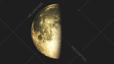 4k Moon Phases Realistic,timelapse of the Moon going through its phases.