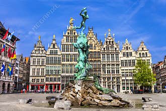 Old town of Antwerpen. Belgium