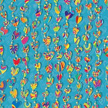Love hang decor vertical seamless pattern