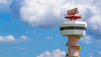Time Lapse Airport Radar Communications Tower