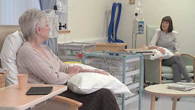 Two Female Patients Having Chemotherapy Treatment