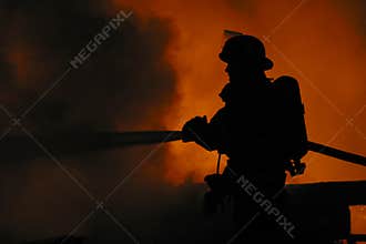 Lone firefighter
