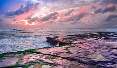 Surreal Tropical Paradise Brazilian Sunrise