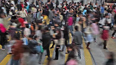 Timelapse video of a busy crosswalk