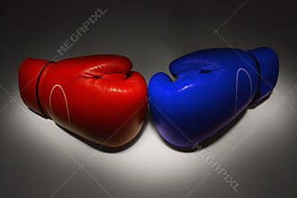 Red and Blue boxing gloves