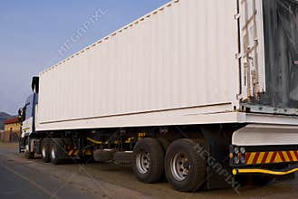 Heavy Goods in Transit - White Lorry