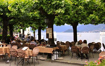 On the terrace in Bellagio, Lake Como, Italy