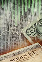 Stocks bonds cash collage