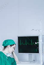 Despair surgeon sitting