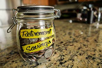 Retirement Savings Money Jar