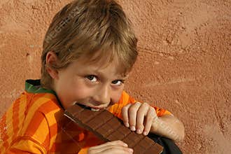 eating chocolate