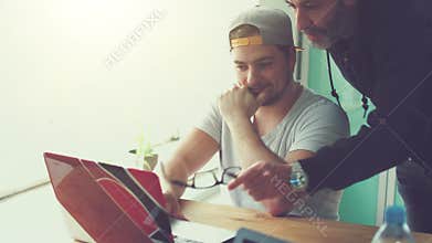 Creative teamwork workflow in agency / office