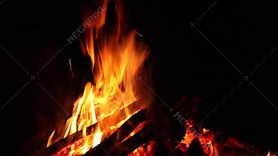 Bonfire in the night