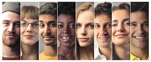 People with different expressions