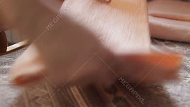 Clean linen on the bed