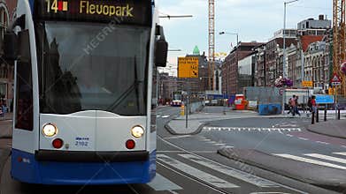 Public transport in Amsterdam tram City of Amsterdam
