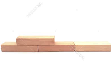 Young man building up toy blocks 4K