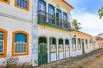 Exterior facade colonial house