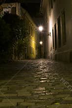 Alley way at night