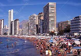 Benidorm beach.