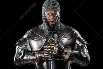 Medieval Warrior with Chain Mail Armour and Sword
