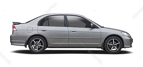 Hond civic sedan isolated on white