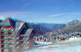 Anaglyph valmeinier 1800 winter