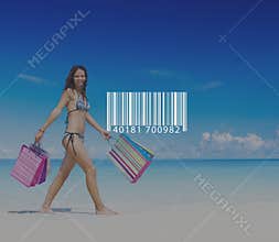 Bar Code Scanning Inventory Logistics Production Concept