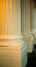 Close up of Greek columns
