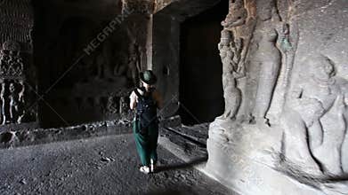 Tourist Ellora cave