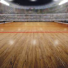 Volleyball Arena With Spectators and Copy Space