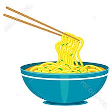 Chinese Noodles and Chopsticks