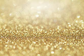 Abstract golden glitter background. Celebration and christmas background.