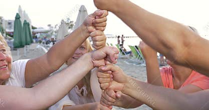 People making hand tower