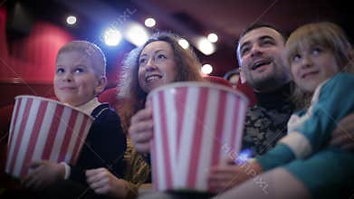 Family in the cinema