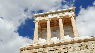 Acropolis, Athens, Greece, Timelapse, zoom out, 4k
