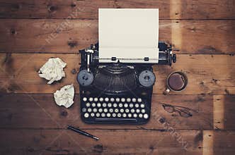 Retro typewriter desk