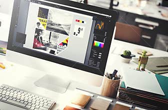 Design Studio Creativity Ideas Wood Palette Decoration Concept