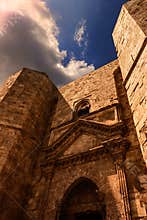 Stones of Apulia.Castel del Monte: the main facade.-ITALY(Andria)-