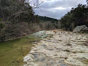 Wet creek in Austin Texas