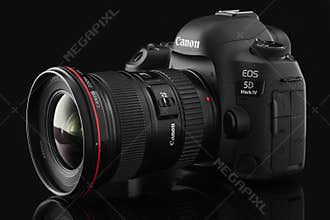 Varna, Bulgaria - September 24, 2016: Canon 5D Mark IV camera wi