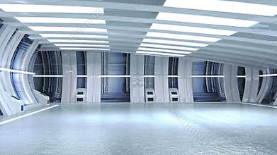 3D render tunnel sci fi