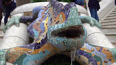 Antoni Gaudi style at Park Guell in Barcelona