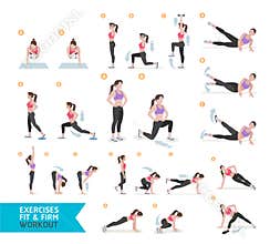 Woman workout fitness, aerobic and exercises.