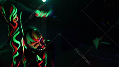 Neon show in darkness