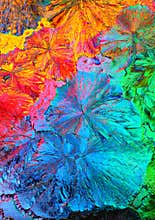 Colorful crystals macro
