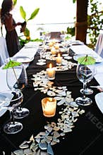 Green Table setting