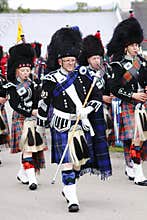 Pipe band at Newtonmore highland games
