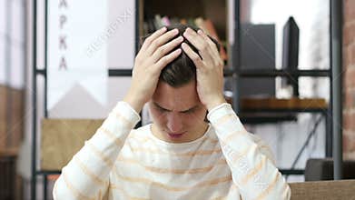 Negative emotion facial expression . depression and crisis concept