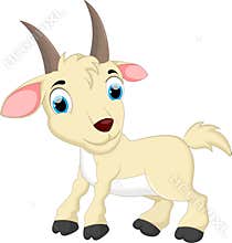 Cute goat cartoon for you design